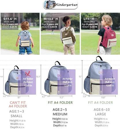 Toddler Backpack for Boys 2-5: Preschool Kindergarten 13" Daycare Backpacks Fit A4 Folder