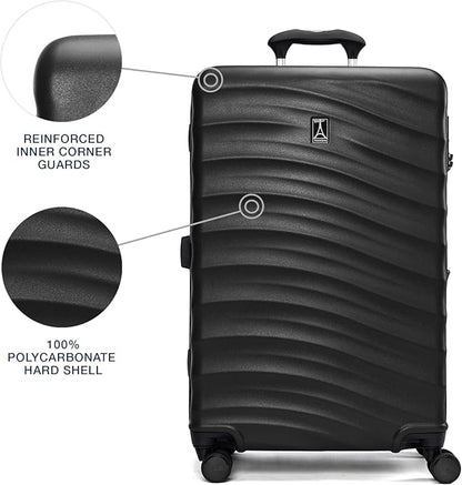 Travelpro Maxlite Air V2 Hardside Expandable Checked Luggage, 8 Spinner Wheels, Lightweight Hard Shell Suitcase, TSA lock, Black, Checked Medium 25-Inch