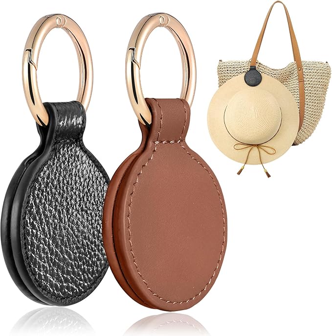 Niveaya Magnetic Hat Clip for Travel on Bag - 2 Pack, Magnet Storage Hook, Vacation Traveling Essentials Accessory Black & Brown