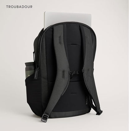 Troubadour Neo Backpack - 22L Lightweight Laptop Backpack - Ergonomic & Water Resistant - Versatile Style for Work and Travel - Charcoal Black