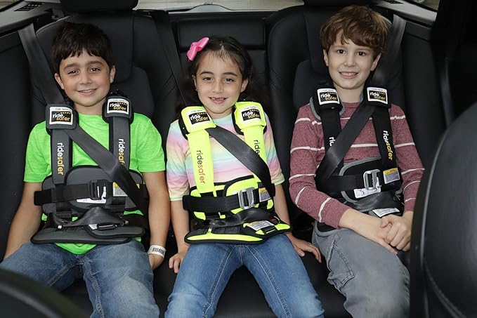 RideSafer - Small Blue, Lightweight, Compact, Portable Car Seat - Perfect for Travel and Everyday Child Safety (Pack of 6)