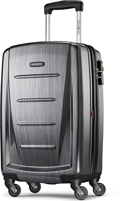 Samsonite Winfield 2 - 20-Inch Hardside Luggage with 360° Spinner Wheels, TSA Lock, Airline Approved - Charcoal