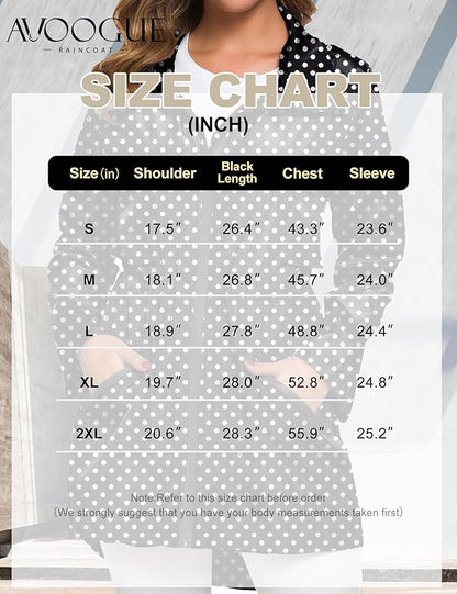 Avoogue Women's Long Raincoat with Hood Outdoor Lightweight Windbreaker Rain Jacket Waterproof