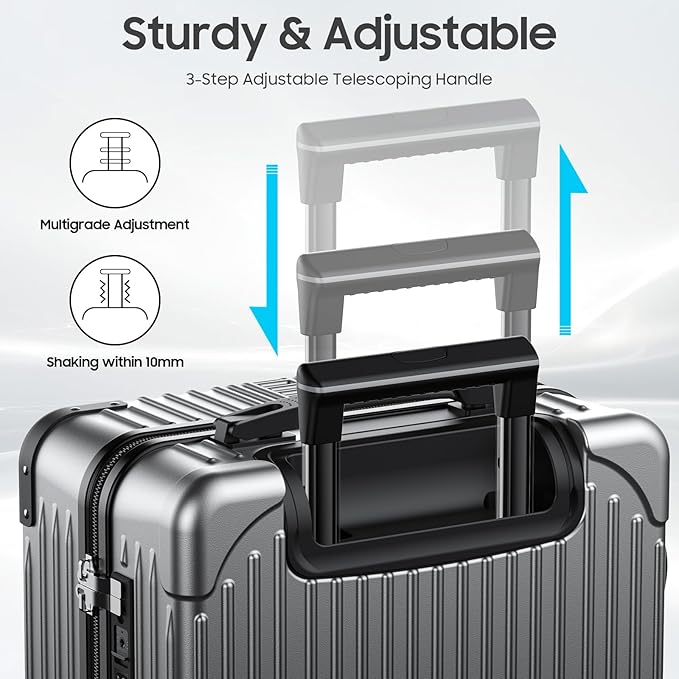 20 Inch carry on luggage airline approved Lightweight carry on luggage 22x14x9 airline approved with TSA lock 8 Double Spinner Wheels Hard Shell Luggage Suitcase with TSA Lock suitcases with wheels