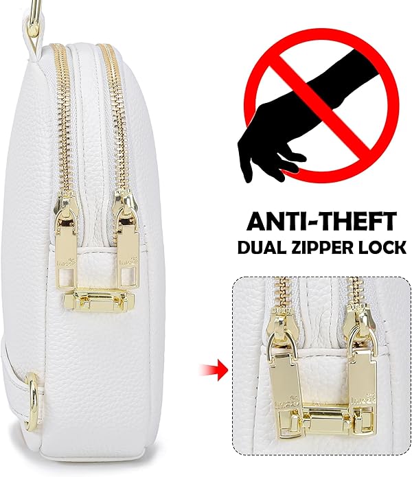 INICAT Small Anti Theft Crossbody Bags for Women, Vegan Leather Sling Cross Body Purse Travel Essentials Teen Girl Gifts