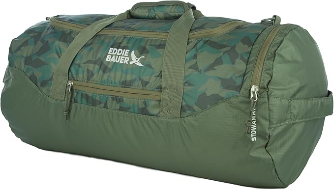 Eddie Bauer Stowaway Packable Duffel Bag | Travel | Foldable | Lightweight | Durable | Ripstop Polyester