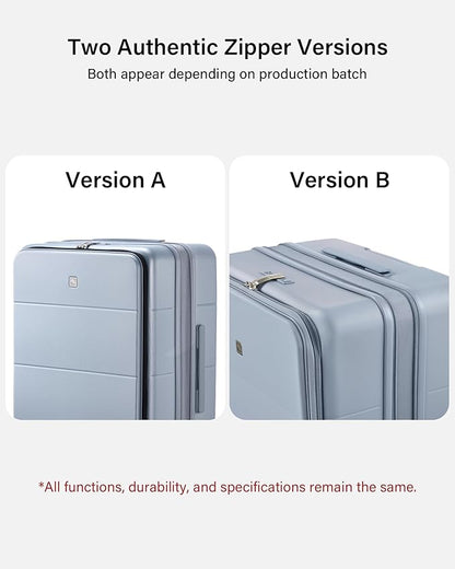 Hanke Hardside Expandable Carry On Luggage, 20 Inch Top Opening Trunk Luggages with Spinner Wheels, All-PC Hard Shell Carry-On Suitcase, Lightweight & TSA Airline Approved (Grey, 46L)