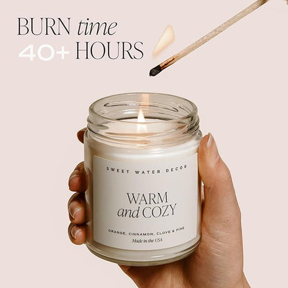 Sweet Water Decor, Be Still and Know, Sea Salt, Jasmine, Cream, and Wood Scented Soy Wax Candle for Home - Christian Candle Gifts for Women - 9oz Clear Jar, 40 Hour Burn Time, Made in The USA