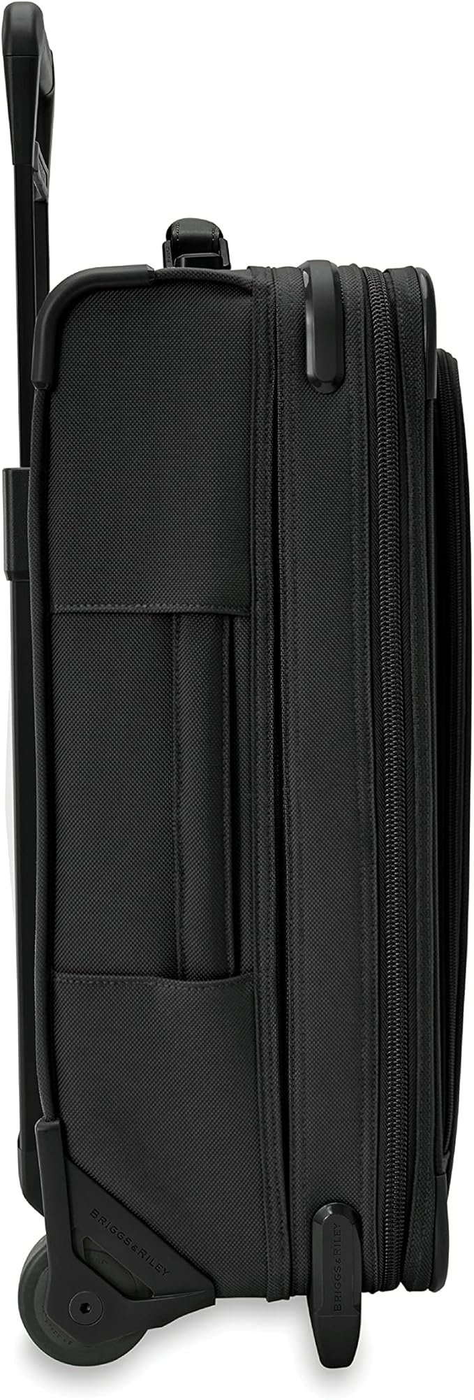 Briggs & Riley Essential 22" 2-Wheel Expandable Carry On - Luggage for Travel, Suitcases with Wheels, Softside Rolling Bag for Men & Women, Self-Repairing Zipper - Baseline Collection, Black