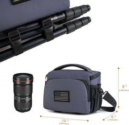 Camera Bag, Protective Covers Photography Shoulder Bag Compatible for Nikon, Canon, Sony DSL/SLR/Mirrorless Equipment Travel Waterproof