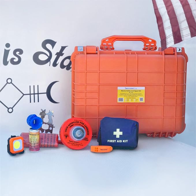 Sirius Signal MK-1001 Boating Safety and Emergency SOS Kit - Complete Visual, Audible, and First Aid System - USCG Approved