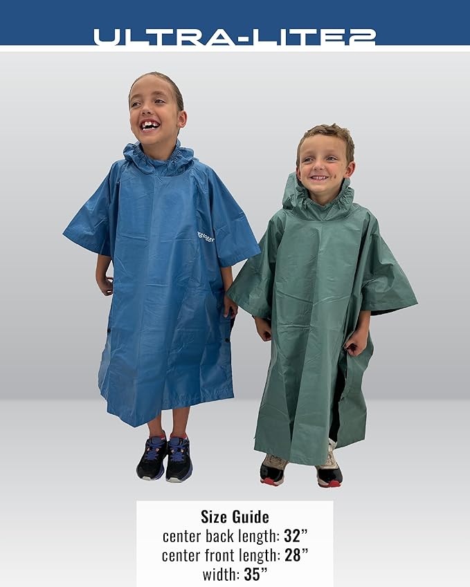 FROGG TOGGS Ultra-lite2 Waterproof, Breathable Rain Poncho, Adult and Youth Sizes