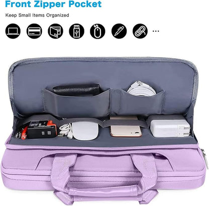 MOSISO 360 Protective Laptop Shoulder Bag Compatible with MacBook Air/Pro, 13-13.3 inch Notebook, Compatible with MacBook Pro 14 inch M5 M4 M3 M2 M1,Matching Color Sleeve with Belt, Light Purple