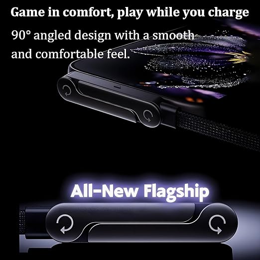 2-in-1 Invisible Stand Charging Cable, Multi Charger Cord with Type C Multi-Angle Adjustable Stand, 240W Fast Charging Cable 5 FT, for Smartphones,Tablets,Laptops,and Gaming Devices (1)