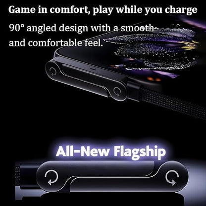2-in-1 Invisible Stand Charging Cable, Multi Charger Cord with Type C Multi-Angle Adjustable Stand, 240W Fast Charging Cable 5 FT, for Smartphones,Tablets,Laptops,and Gaming Devices (2)