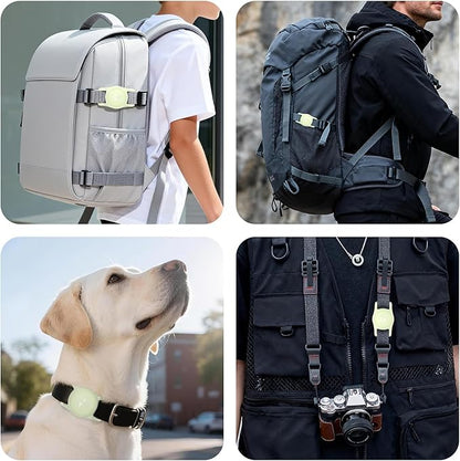 for AirTag Dog Collar Holder, Dog Air Tag Holder, IP68-Waterproof | Lightweight Silicone | Anti-Lost | Ultra-Durable | Compatible with Apple AirTags (Luminous)