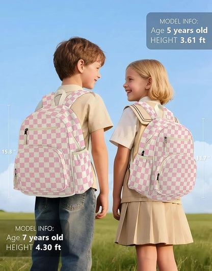 Corduroy Kids Backpack for Girls, Girls Backpack 5-9, Kindergarten Elementary School Bookbag for Girl 15.3" H Fit Folder