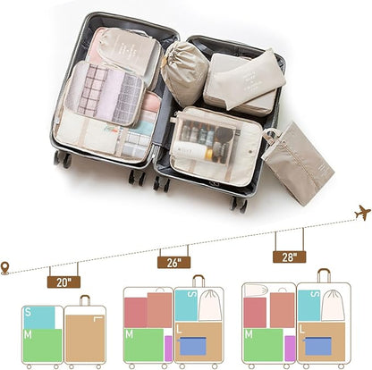 Packing Cubes for Travel-10 Set Luggage Organizer Bags for Family, Mesh Breathable Packing Cubes for Suitcases Durable Travel Essentials Bags Set