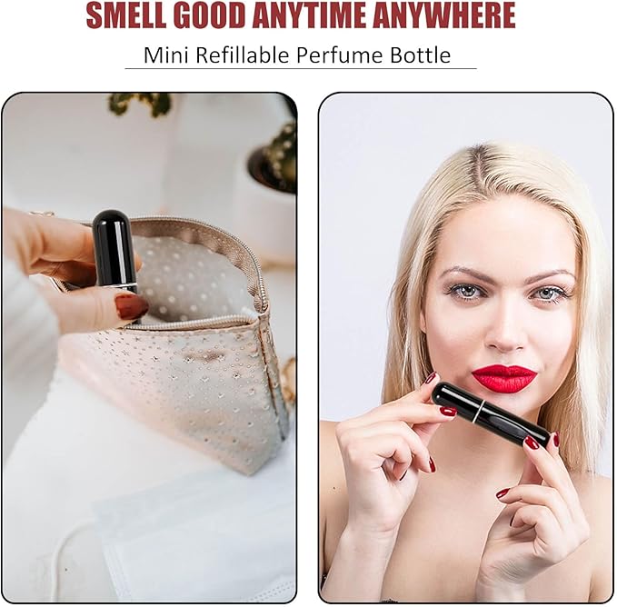 Atomizer Sprayer for Perfume, Travel Size Perfume Refillable Bottle Cologne Spray Bottles Empty Small and Portable, Easy to Filling Suitable for Traveling, Business, Outgoing(5ml, 6PCS)