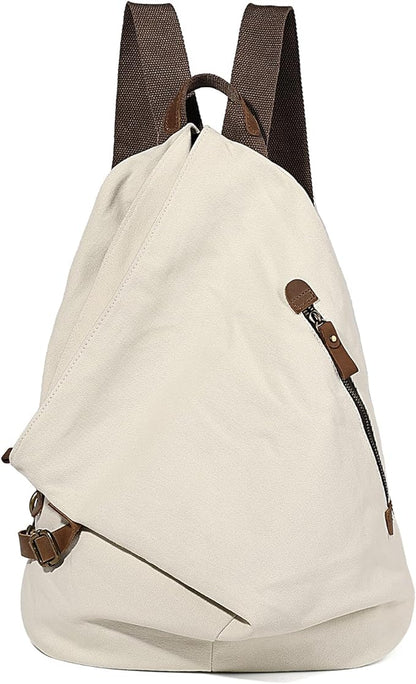KL928 Canvas Vintage Backpack – Large Casual Daypack Outdoor Travel Rucksack Hiking Backpacks for Men Women