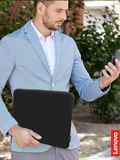 Lenovo Basic Laptop Sleeve 11 Inch Notebook/Tablet Compatible with MacBook Air/Pro Neoprene Material - Soft Fleece Lining - Zippered Top Opening - Black