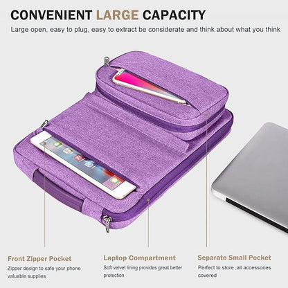 Voova Laptop Sleeve Case 13 14 Inch Compatible with MacBook Air 13 M2/3/4, MacBook Pro 13/14,13.5”Surface Laptop 4/5, 2 in 1 Waterproof Computer Bag with Detachable Accessory Pouch, Lavender