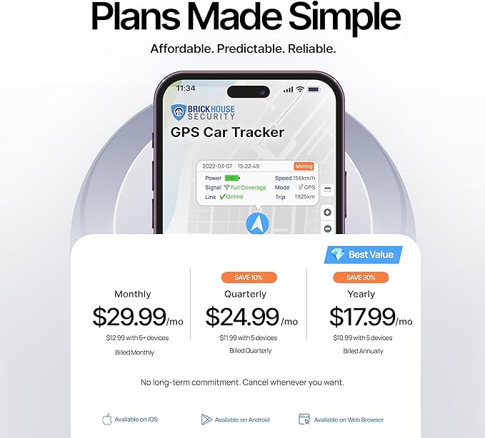 Brickhouse Security EON Odyssey GPS Tracker for Vehicles & Assets – Magnetic Waterproof 4G LTE Asset & Vehicle GPS Tracker with Long Battery Life, Real-Time Tracking, Geofence & Tamper Alert