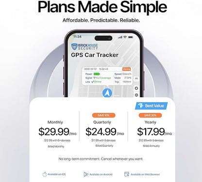 Brickhouse Security EON Odyssey GPS Tracker for Vehicles & Assets – Magnetic Waterproof 4G LTE Asset & Vehicle GPS Tracker with Long Battery Life, Real-Time Tracking, Geofence & Tamper Alert