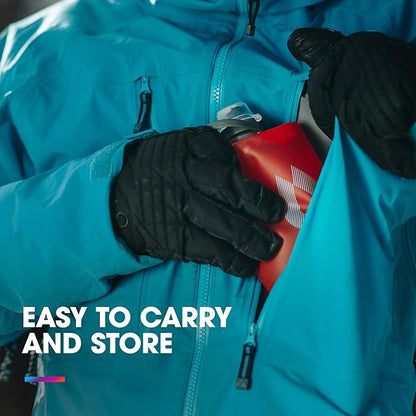 HydraPak Stow - Collapsible Backpacking Water Bottle (350ml, 500ml, 1L) - BPA Free, Ultra Light, Spill-Proof Twist Cap