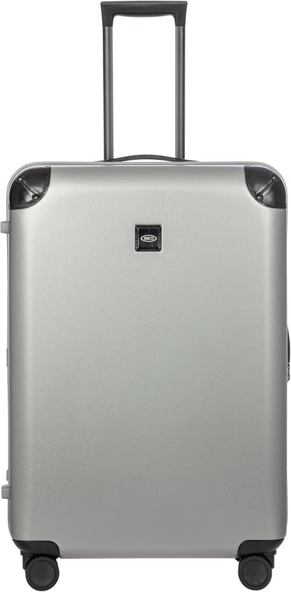 Bric's Amalfi Lightweight Hard Shell Suitcase – Expandable Checked Luggage with Water-Repellent Zip, Smooth 360° Wheels & TSA Lock - 30 Inch, Silver