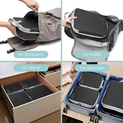 Cambond Compression Packing Cubes for Travel Women - Expandable Travel Bags Luggage Organizers Travel Essentials Compression Cubes for Travel Carry on Suitcases Organizer