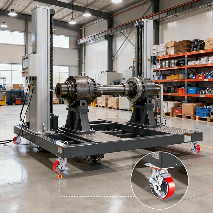 5 Inch Heavy Duty Caster Wheels Set Of 4 Industrial Casters With Side Brake,Load 4000Lbs,Polyurethane Silent Steel Wheels,for Heavy Duty Die,Industrial Equipment Movement,U-Boat Cart(4 SideBrake)