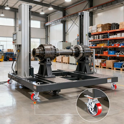 5 Inch Heavy Duty Caster Wheels Set Of 4 Industrial Casters With Side Brake,Load 4000Lbs,Polyurethane Silent Steel Wheels,for Heavy Duty Die,Industrial Equipment Movement,U-Boat Cart(4 SideBrake)
