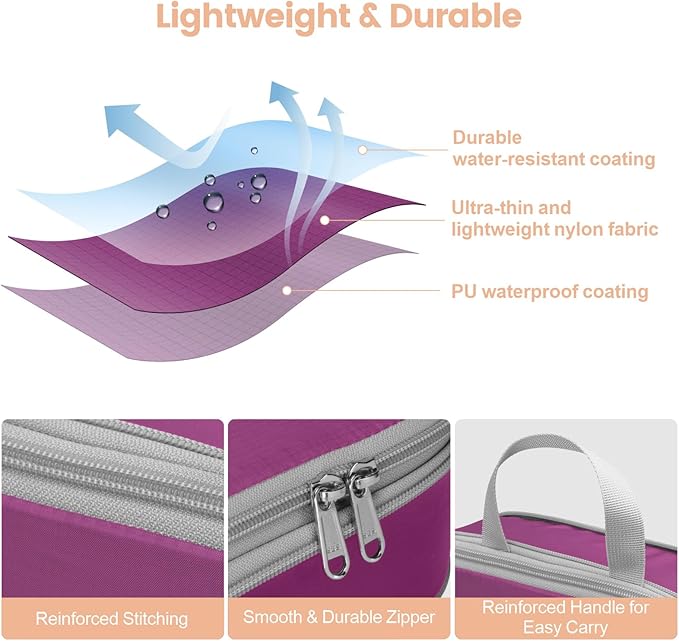 Cambond Compression Packing Cubes for Travel Women - Expandable Travel Bags Luggage Organizers Travel Essentials Compression Cubes for Travel Carry on Suitcases Organizer