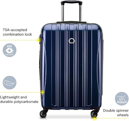 DELSEY PARIS Helium Aero Hardside Expandable Luggage with Spinner Wheels, Titanium, 2-Piece Set (21/24)