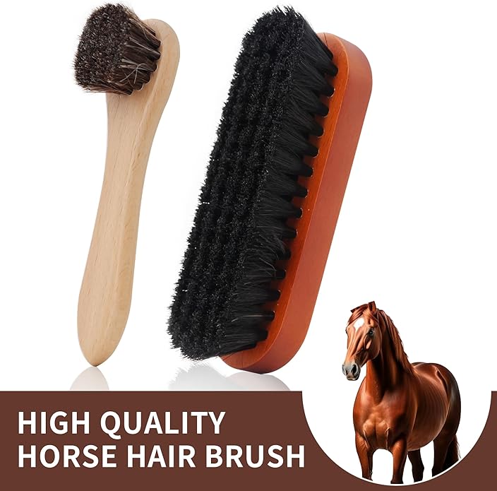 Black Brown Shoe Polish Kit Saddle Soap Mink Oil Leather Boot Shoe Shine Kit Conditioner Cream Wax Care Clearner Set