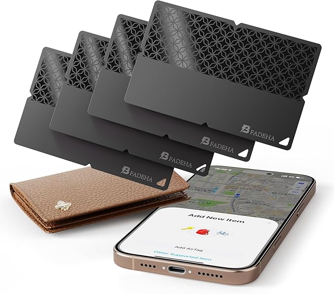 2025 [Apple MFi Certified] (iOS Only) Bluetooth Tracker Smart Card for Apple Find My iPhone Wallet GPS Tracker, 5-10 Years Staying Power, Keys Finder and Item Locator for Keys, Bags, Passport