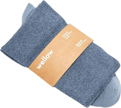 Wellow Wide Calf Compression Socks, Knee High Support, Fit for Men & Women, 18-25 mmHg, Made with Viscose from Bamboo