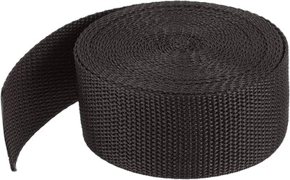MECCANIXITY Lightweight Polypropylene Webbing Strap 1 1/2" 5 Yard Backpack Strapping Band Coffee for Outdoor Luggage Cargo Straps