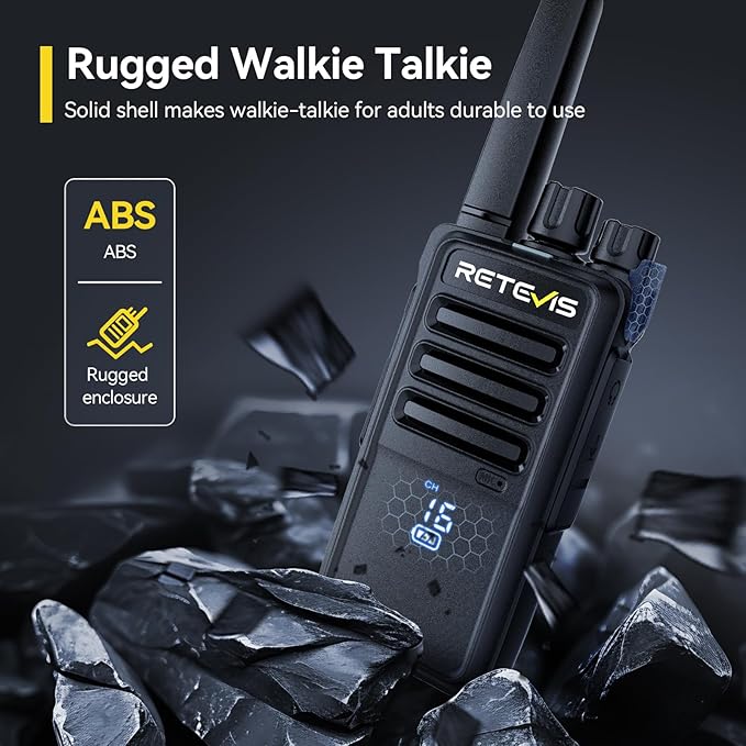 Retevis RT68H Long Range Walkie Talkies,Two Way Radio Rechargeable,Visualization,Ease of use,Hidden LED Display,Keylock,VOX,Heavy Duty 2 Way Radios for Adults for School Plant Healthcare(20 Pack)
