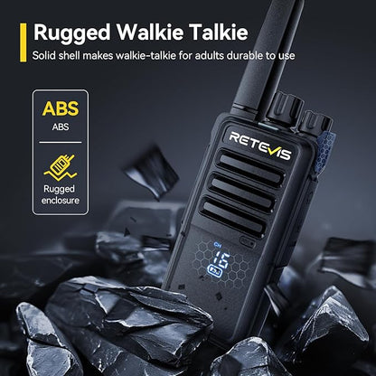 Retevis RT68H Long Range Walkie Talkies,Two Way Radio Rechargeable,Visualization,Ease of use,Hidden LED Display,Keylock,VOX,Heavy Duty 2 Way Radios for Adults for School Plant Healthcare(20 Pack)