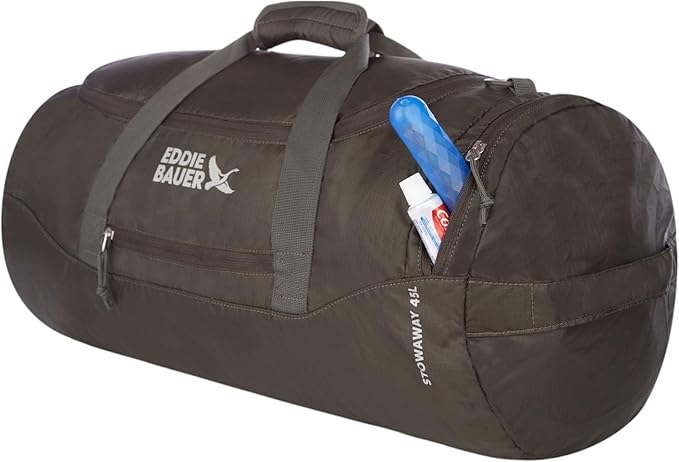 Eddie Bauer Stowaway Packable Duffel Bag | Travel | Foldable | Lightweight | Durable | Ripstop Polyester