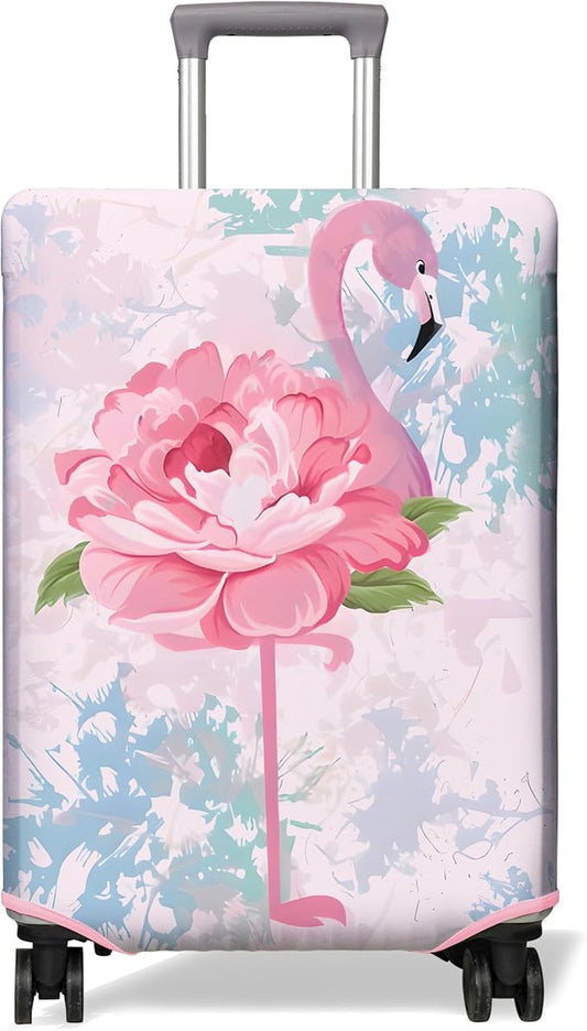 Travel Luggage Cover Suitcase Protector Fits 18-32 Inch Wheel Covers PatternedTravel Related Items Flower Luggage Protector Elastic XL