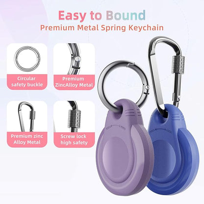 Waterproof Holder for AirTag Keychain Lock Case for Apple AirTags Keyring Durable Lightweight Cover for AirTag for Keys Kids Luggage Backpacks Pet Collar Multicolor 5Pack