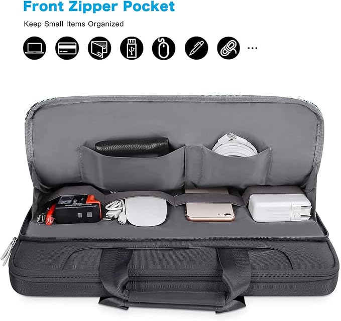 MOSISO 360 Protective Laptop Shoulder Bag Compatible with MacBook Air/Pro, 13-13.3 inch Notebook, Compatible with MacBook Pro 14 inch M5 M4 M3 M2 M1,Matching Color Sleeve with Belt, Slate Gray