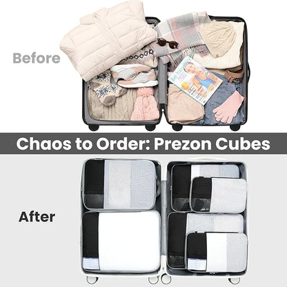 8 Set/6 Set/4 Set Compression Packing Cubes for Travel, Lightweight Vacation Travel Essentials, Travel Accessories for Suitcase Organizer Bags Set, Durable Luggage Organizer