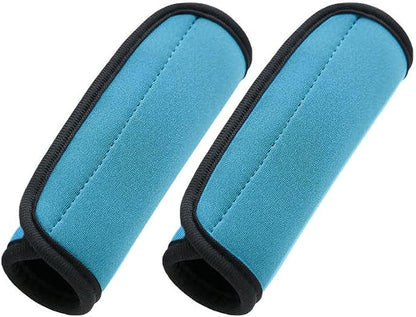 Luggage Handle Wraps, Soft Travel Bag Handle Cover, Padded Handle Grip, Suitcase Tags Identifiers for Travel Accessories, Blue, 2pcs