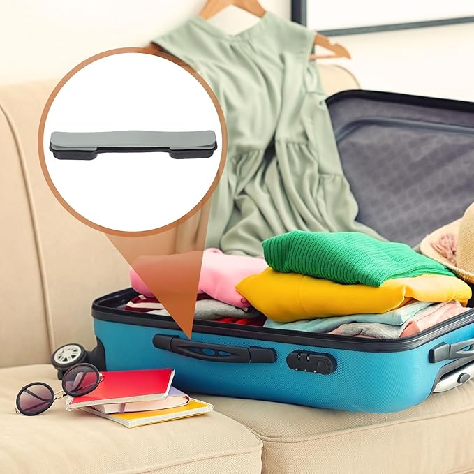 uxcell 2 Pcs Luggage Handle Replacement 8.5 Inch Suitcase Handle Carry Strap Plastic Pull Handle Grip Luggage Replacement Parts with Screws for Suitcase Box Luggage Case, Silver Grey