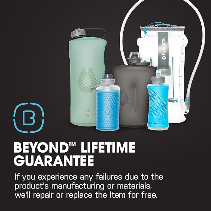 HydraPak UltraFlask Speed (500ml or 600ml) - Collapsible Soft Flask Water Bottle for Hydration Vests and Running Packs with Easy Open Cap