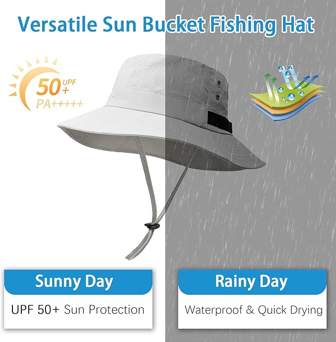 Sun Bucket Hat for Men Women Fishing Beach Safari Hats for Golf Hiking Hunting Outdoor UPF 50+
